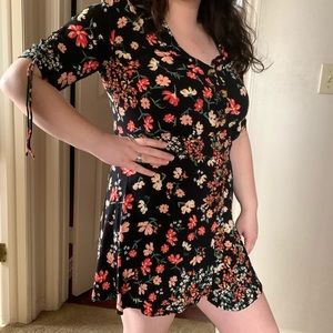 H&M black floral dress.